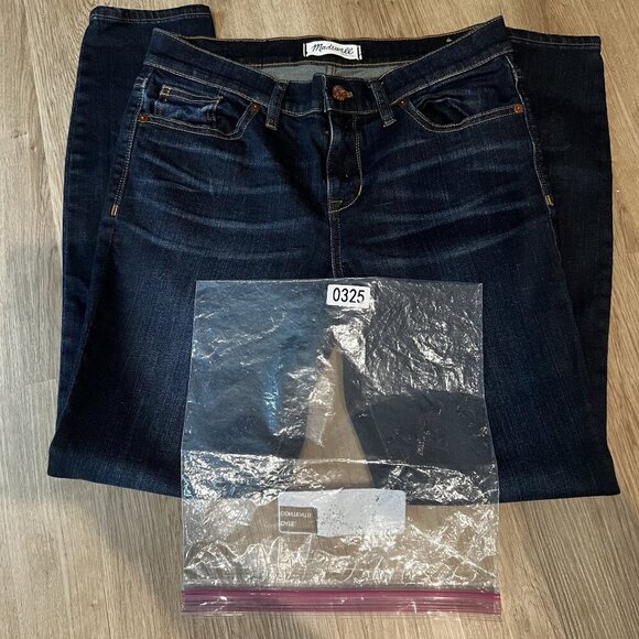 Madewell Skinny Skinny Jeans Size 28 Dark Wash Cotton Blend - Picture 12 of 13